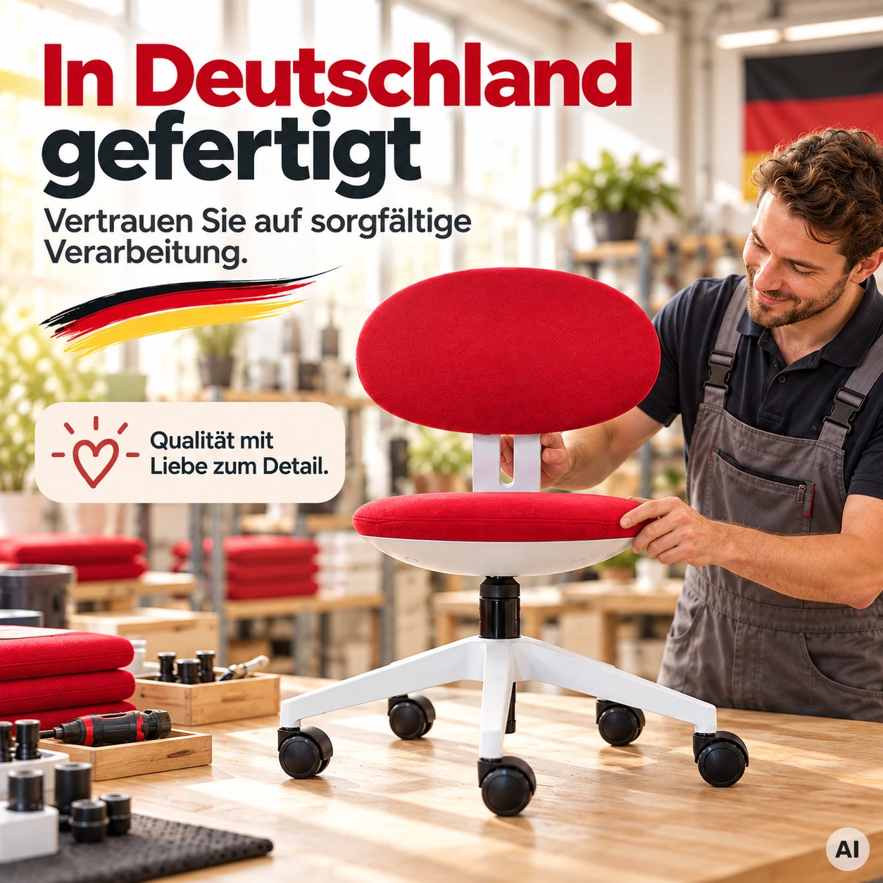 Moritz - Mitwachsender Bürostuhl für Kinder