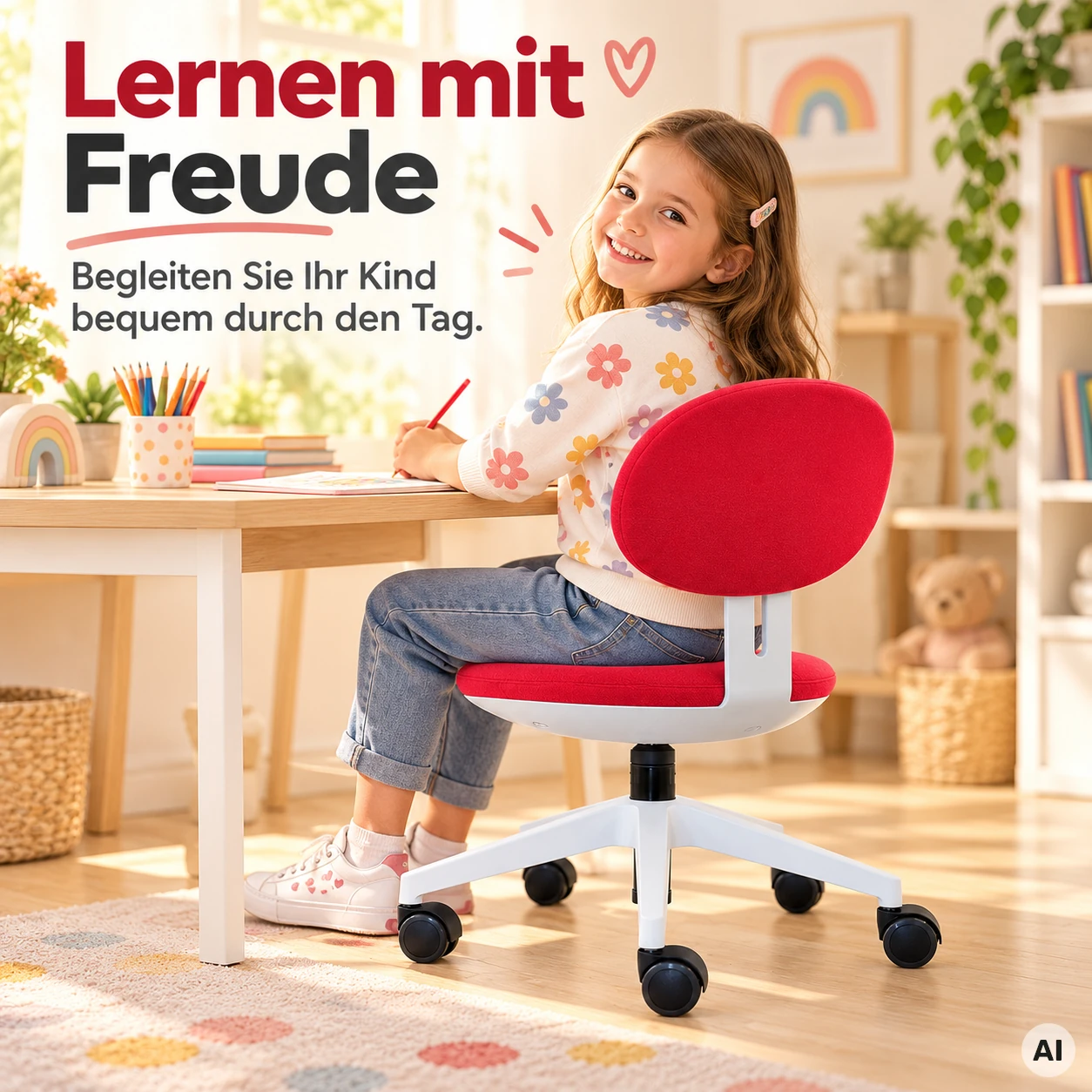 Moritz - Mitwachsender Bürostuhl für Kinder