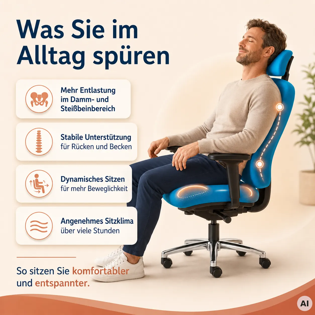 Office Balance L mit Kopfstütze - High End Bürostuhl